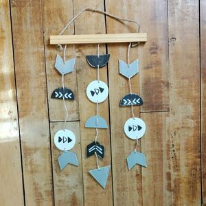 Rustic Gray and White Wall Hanging Decor Distressed Outdoor Camping Boys Room